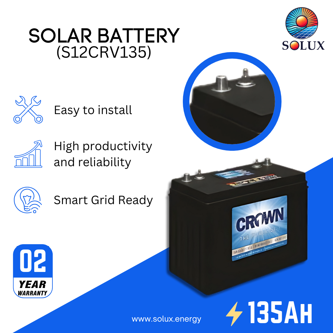 This is an image of Crown 12CRV135 Deep Cycle RV Battery 12V